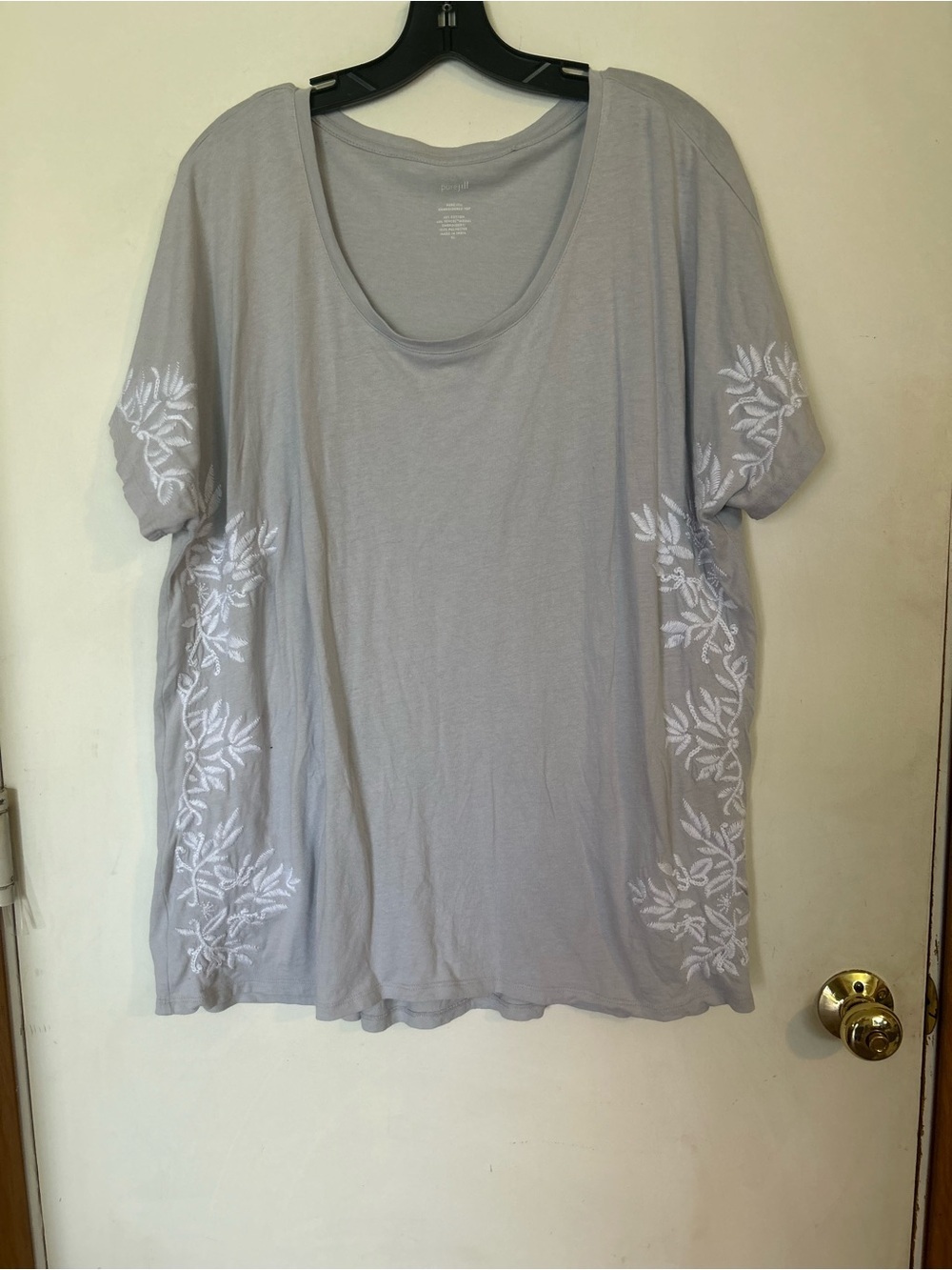 PURE JILL
EMBROIDERED BOHO FLORAL TOP XL